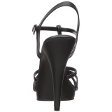 svart matt 12 cm FLAIR-420 high heels sko til menn