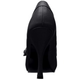 svart matt 12 cm retro vintage CUTIEPIE-02 mary jane pumps med skjult plat�