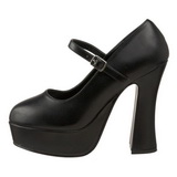 svart matt 13 cm DOLLY-50 h�ye pumps damesko til menn
