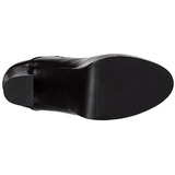 svart matt 13 cm ELECTRA-3028 lårhøye støvler