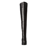 svart matt 13 cm SEDUCE-3010 l�rh�ye st�vler til menn