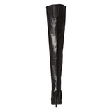 svart matt 13 cm SEDUCE-3010 lårhøye støvler til menn