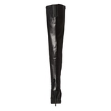 svart matt 13 cm SEDUCE-3010 l�rh�ye st�vler til menn