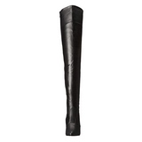 svart matt 13 cm SEDUCE-3010 lårhøye støvletter