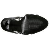 svart matt 13 cm SEXY-15 high heels sandaletter sko