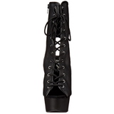 svart matt 15,5 cm DELIGHT-1016 plat� ankelst�vletter �pen t�