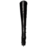 svart matt 15,5 cm DELIGHT-3000 lårhøye støvler