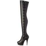 svart matt 15 cm DELIGHT-3050 L�rh�ye st�vletter plat�