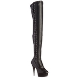 svart matt 15 cm DELIGHT-3050 L�rh�ye st�vletter plat�