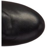 svart matt 15 cm DELIGHT-3050 Lårhøye støvletter platå