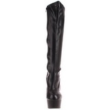 svart matt 15 cm Pleaser DELIGHT-2000 h�ye st�vler dame