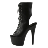 svart matt 18 cm ADORE-1016 plat� ankelst�vletter �pen t�