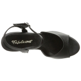 svart matt 8 cm BELLE-309 dame sandaletter lavere hæl
