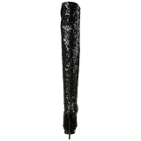 svart paljetter 15 cm PLEASER BLONDIE-R-3011 overknee st�vler plat�