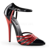 svart rød 15 cm DOMINA-412 høye damesko med hæl