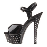 svart strass 15 cm STARDUST-609 h�ye damesko med h�l