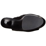 svart suede 18 cm ADORE-1019 h�ye ankelst�vletter med frynser til dame