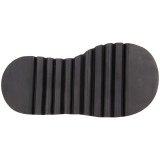 svart vegan 12 cm STOMP-08 lolita ankelstøvletter kilehæler platå