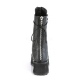 svart vegan 7 cm GRAVEDIGGER-14 demonia støvler - unisex platåstøvler
