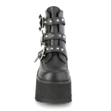 svart vegan 9 cm ASHES-55 demoniacult ankelst�vletter plat�
