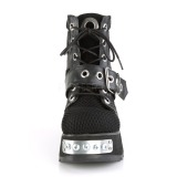 svart vegan 9 cm SCENE-53 lolita ankelst�vletter plat�