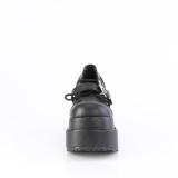 svarte 11,5 cm BEAR-23 emo maryjane sko - plat�sko med spenne