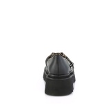 svarte 6,5 cm RENEGADE-56 emo maryjane sko - plat�sko med spenne