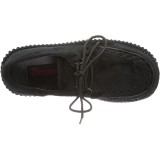 svarte 7,5 cm CREEPER-202 rockabilly creepers sko - dame platåsko