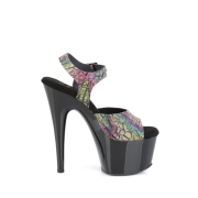 svarte h�ye h�ler 18 cm ADORE-708N-LTP JELLY-LIKE strekkmateriale plat� h�ye h�ler