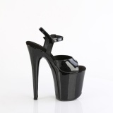 svarte h�ye h�ler 20 cm FLAMINGO-809GP glitter plat� h�ye h�ler