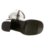 svarte lakkst�vler 7,5 cm GOGO-300 h�ye h�ler damest�vler til menn