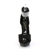 svarte plat�sandaler 15 cm SULTRY-625 h�yh�lte sandaler med ankel stropper