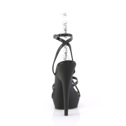 svarte plat�sandaler 15 cm SULTRY-638 vegan sandaler med h�ye h�ler