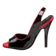 svarte slingback pumps 13 cm h�yh�lte pumps med �pen t�