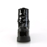 svarte vegan boots 13 cm VOID-50 demonia støvler med kilehæl