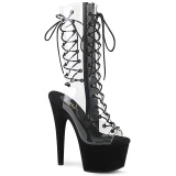 transparent 18 cm ADORE-700-60FS h�yh�lte st�vler - pole dance plat�st�vler