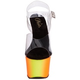 transparent 18 cm RAINBOW-308UV h�yh�lte sandaler neon plat�