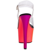 transparent 18 cm RAINBOW-308UV h�yh�lte sandaler neon plat�