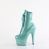 turkis glitter plat�boots kvinners 18 cm h�yh�lte boots