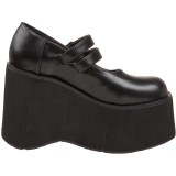 vegan 11,5 cm DemoniaCult KERA-08 gothic mary jane pumps med plat�