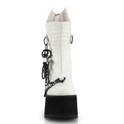 vegan 11,5 cm KERA-130 demoniacult alternative plat�boots hvit