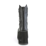 vegan 11,5 cm KERA-130 demoniacult alternative plat�boots svart