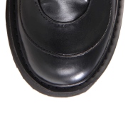 vegan 14 cm SWING-815 alternative platåstøvler med spenner svarte
