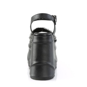 vegan 15 cm DemoniaCult WAVE-09 lolita plat� sandaler med kileh�ler