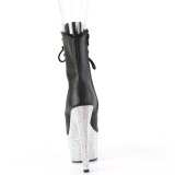 vegan 18 cm BEJ-1021-7 h�yh�lte ankelboots - �pen t� plat�boots svart