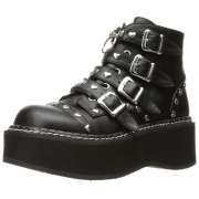vegan 5 cm DemoniaCult EMILY-315-1 gothic ankelst�vler med spenner