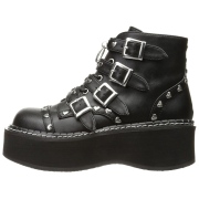 vegan 5 cm DemoniaCult EMILY-315-1 gothic ankelst�vler med spenner