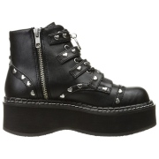 vegan 5 cm DemoniaCult EMILY-315-1 gothic ankelst�vler med spenner