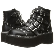 vegan 5 cm DemoniaCult EMILY-315-1 gothic ankelst�vler med spenner