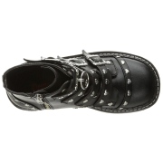 vegan 5 cm DemoniaCult EMILY-315-1 gothic ankelst�vler med spenner